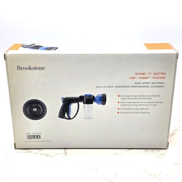 Brookstone Spray Gun Soap Dispenser Hose Nozzle Car Washing Tool NEW In Box - Picture 2 of 4
